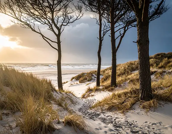 Ameland in december, de maand waarin Sunneklaas plaatsvindt