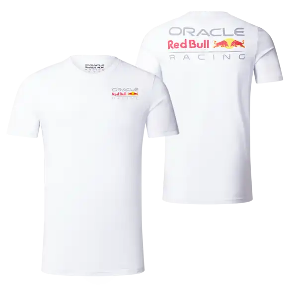 Red Bull Racing T-shirt – M – 2 Side Logo T-shirt – Wit – Max Verstappen | Verstappen.com