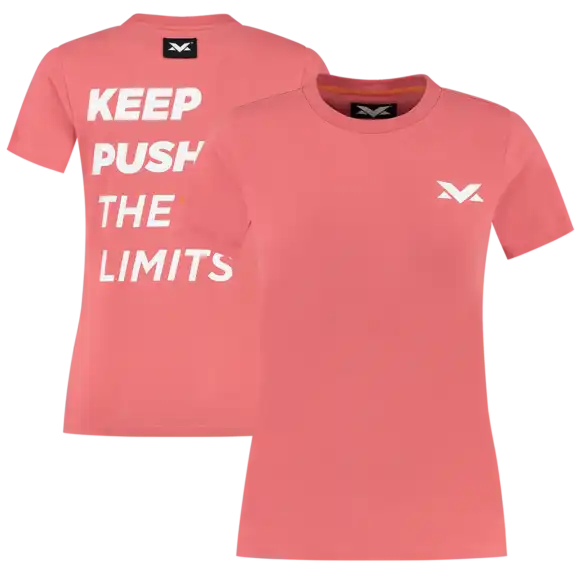 Dames – MV T-shirt The Limits – Coral – S – Max Verstappen | Verstappen.com