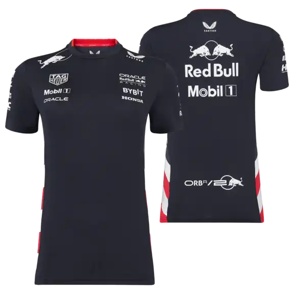 Red Bull Racing T-shirt – XXS – America Race Team T-Shirt 2024 – Dames – Max Verstappen | Verstappen.com
