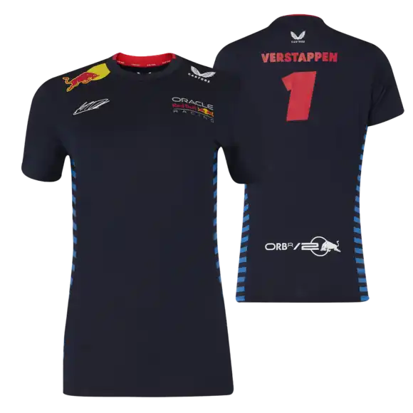 Max Verstappen T-shirt – XS – Red Bull Racing Driver T-Shirt 2024 Max Verstappen – Dames | Verstappen.com