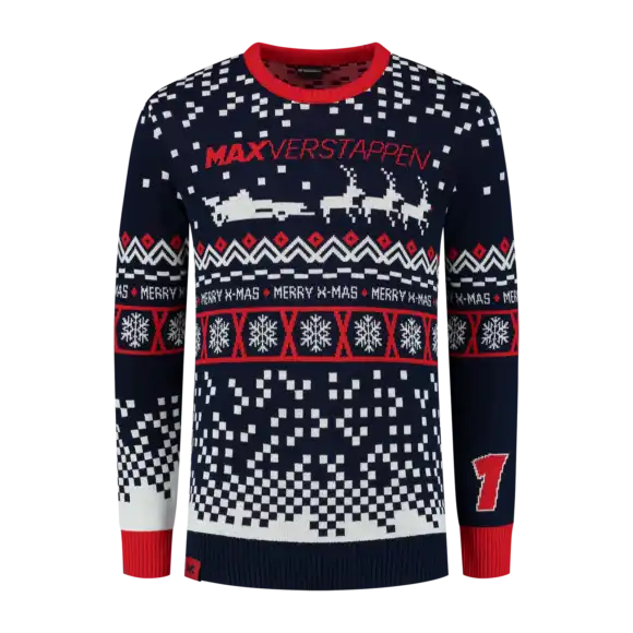 Kersttrui Max Verstappen – Ugly Christmas Sweater – Foute Kersttrui – kids – Maat: 128-134 | Verstappen.com