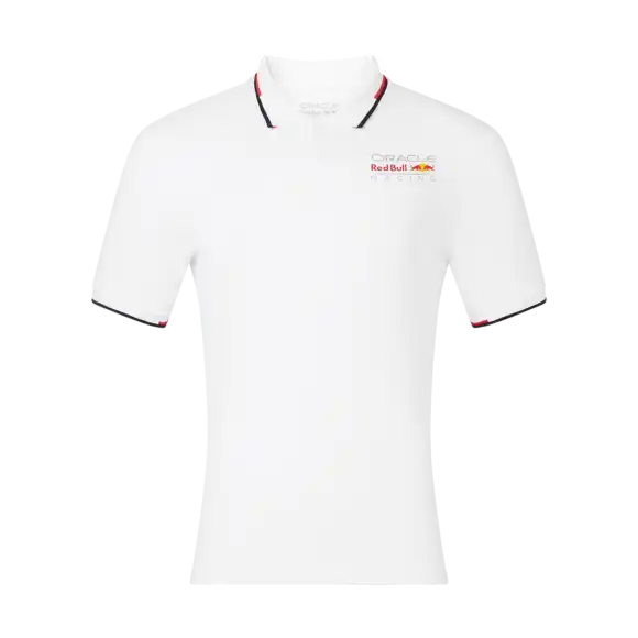 Red Bull Racing Polo – M – Core Mono Logo Polo Wit – Max Verstappen | Verstappen.com