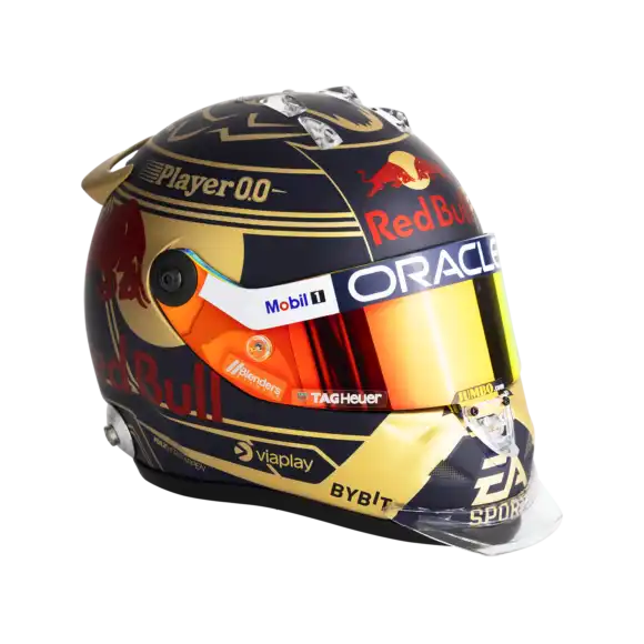 1:2 Wereldkampioen Max Verstappen 2023 Helm – Schaalmodel – Red Bull Racing | Verstappen.com