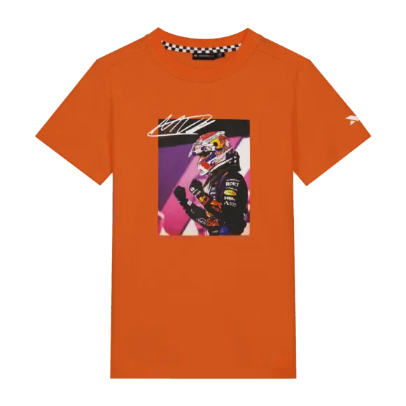 MV Kids – T-shirt Fotoprint – Oranje – 146-152 – Max Verstappen | Verstappen.com