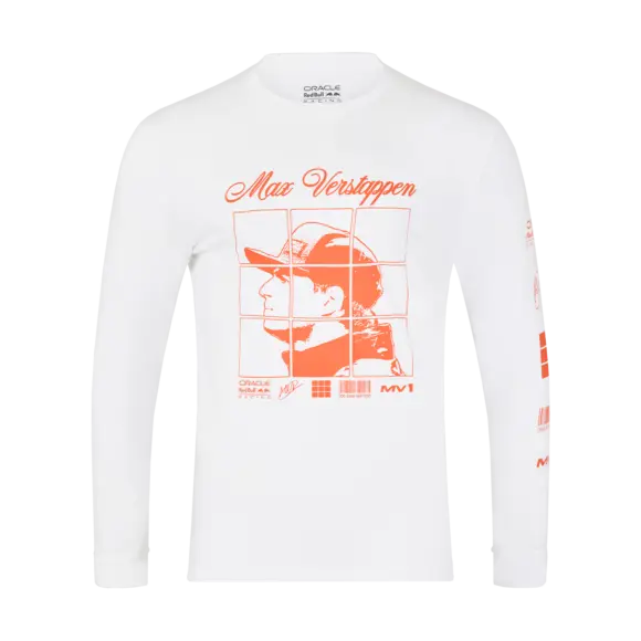 Red Bull Racing Truien – M – MV Puzzle Longsleeve – Wit – Max Verstappen | Verstappen.com