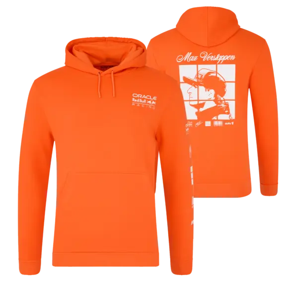 Red Bull Racing Truien – M – MV Puzzle Hoodie – Oranje – Max Verstappen | Verstappen.com