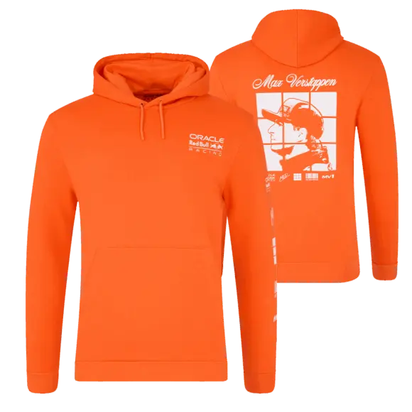 Red Bull Racing Truien – 128-134 – Kids – MV Puzzle Hoodie – Oranje – Max Verstappen | Verstappen.com