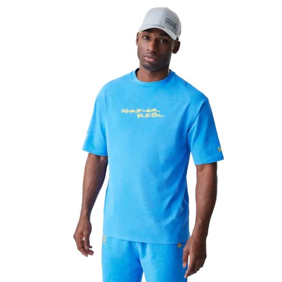 Red Bull Racing T-shirt – L – Back Graphic Oversized T-shirt – Nordic Blue – Max Verstappen | Verstappen.com