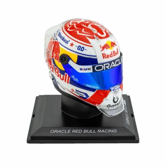 1:4 – 2025 Seizoenshelm – Max Verstappen – Schaalmodel – Red Bull Racing | Verstappen.com