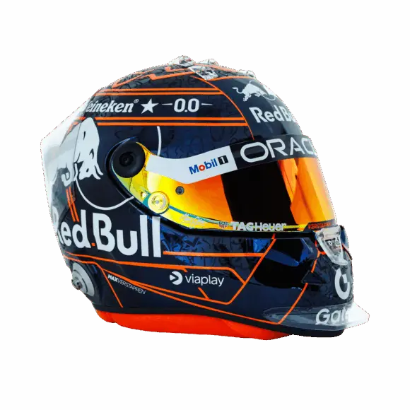 1:2 – Orange Lion Helm 2025 – Max Verstappen – Schaalmodel – Red Bull Racing | Verstappen.com