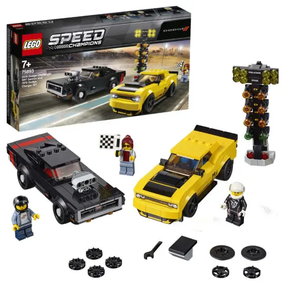 LEGO Speed Champions – 2018 Dodge Challenger SRT Demon and 1970 Dodge Charger R/T 75893 | Goodbricks