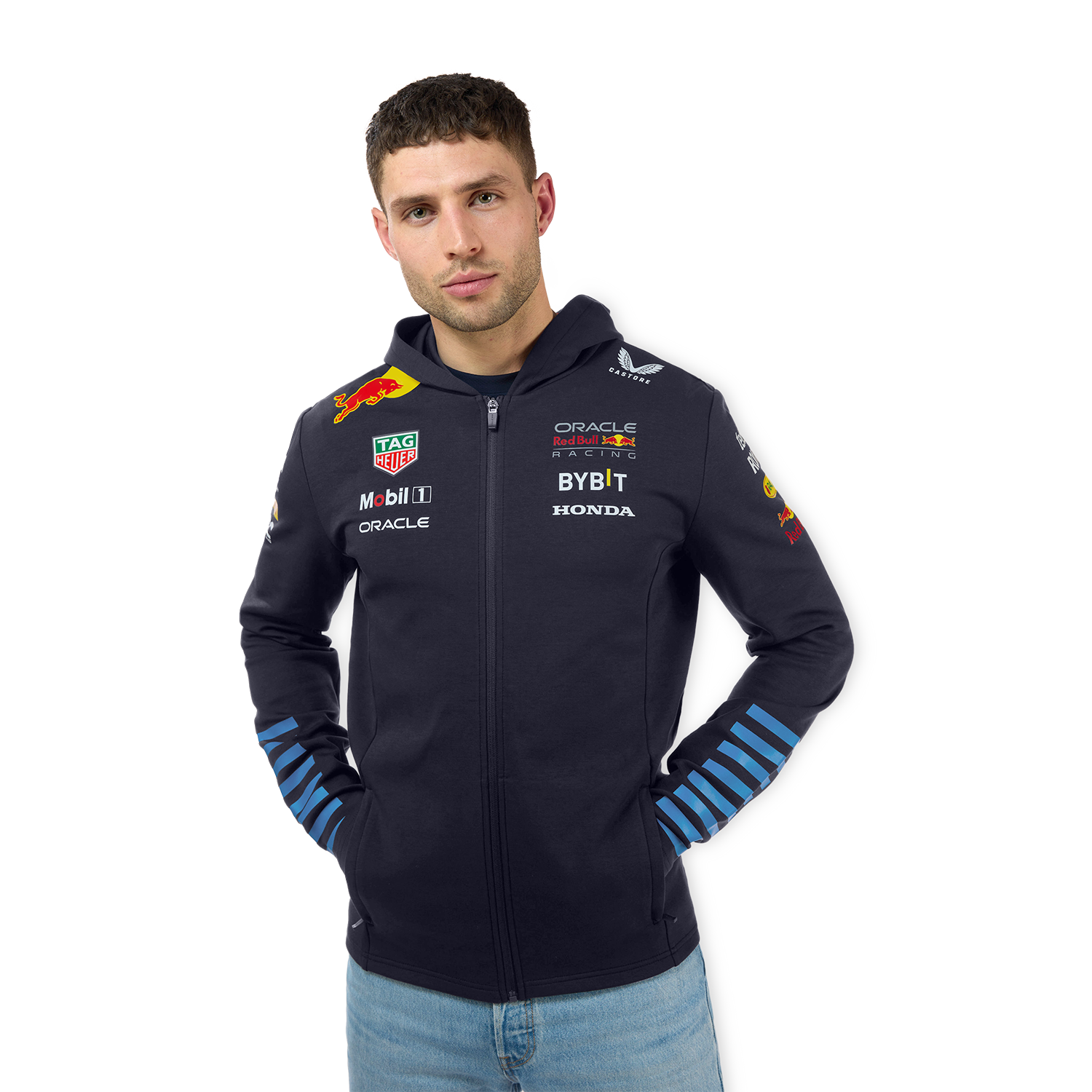 Red Bull Racing Vesten – M – Team Full Zip Hoodie 2024 – Heren – Max Verstappen