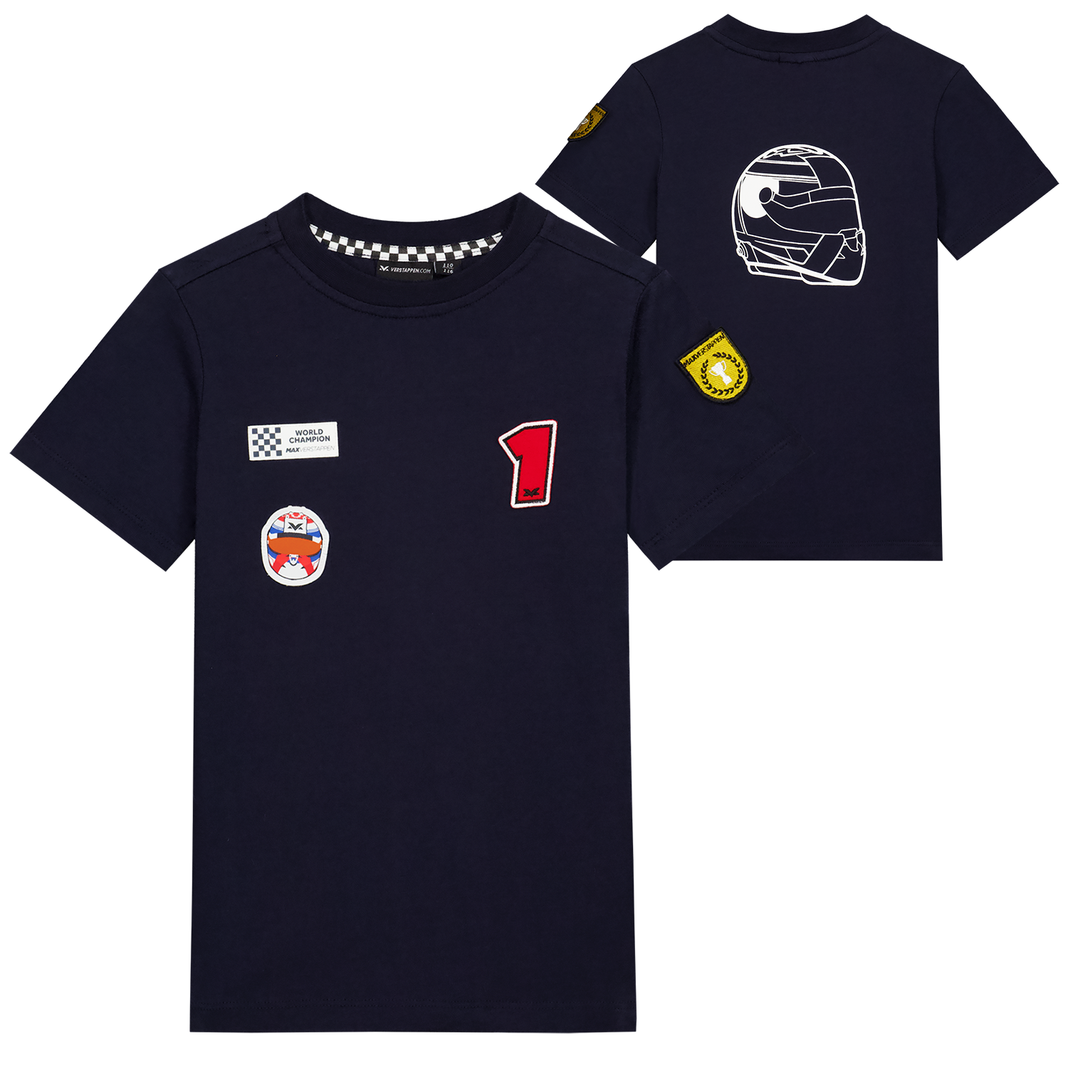 MV Kids – T-shirt Badges – Navy – 134-140 – Max Verstappen