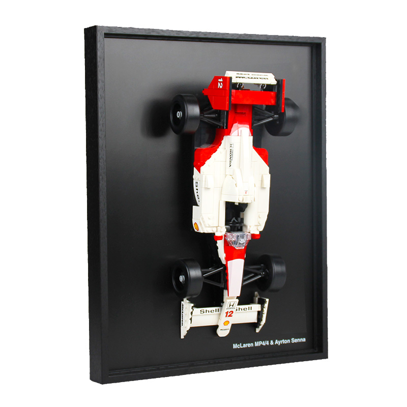 Brickframe voor LEGO Icons – Zwart – McLaren MP4/4 & Ayrton Senna 10330