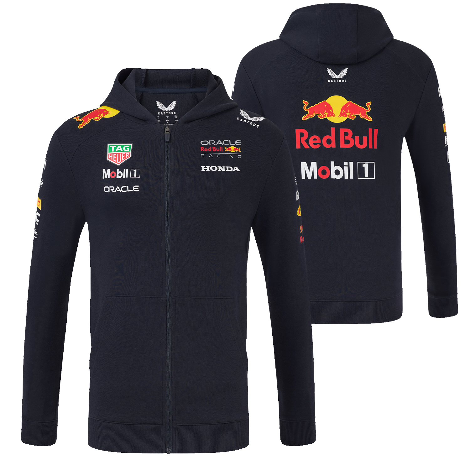 Red Bull Racing Vesten – XS – Unisex – Team Full Zip Hoodie 2025 – Max Verstappen