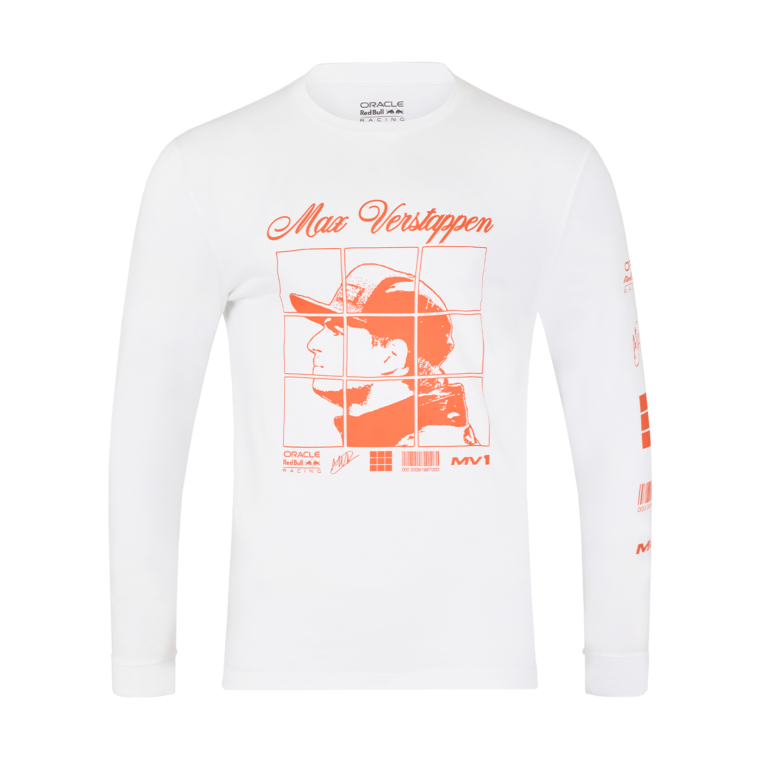 Red Bull Racing Truien – XXL – MV Puzzle Longsleeve – Wit – Max Verstappen