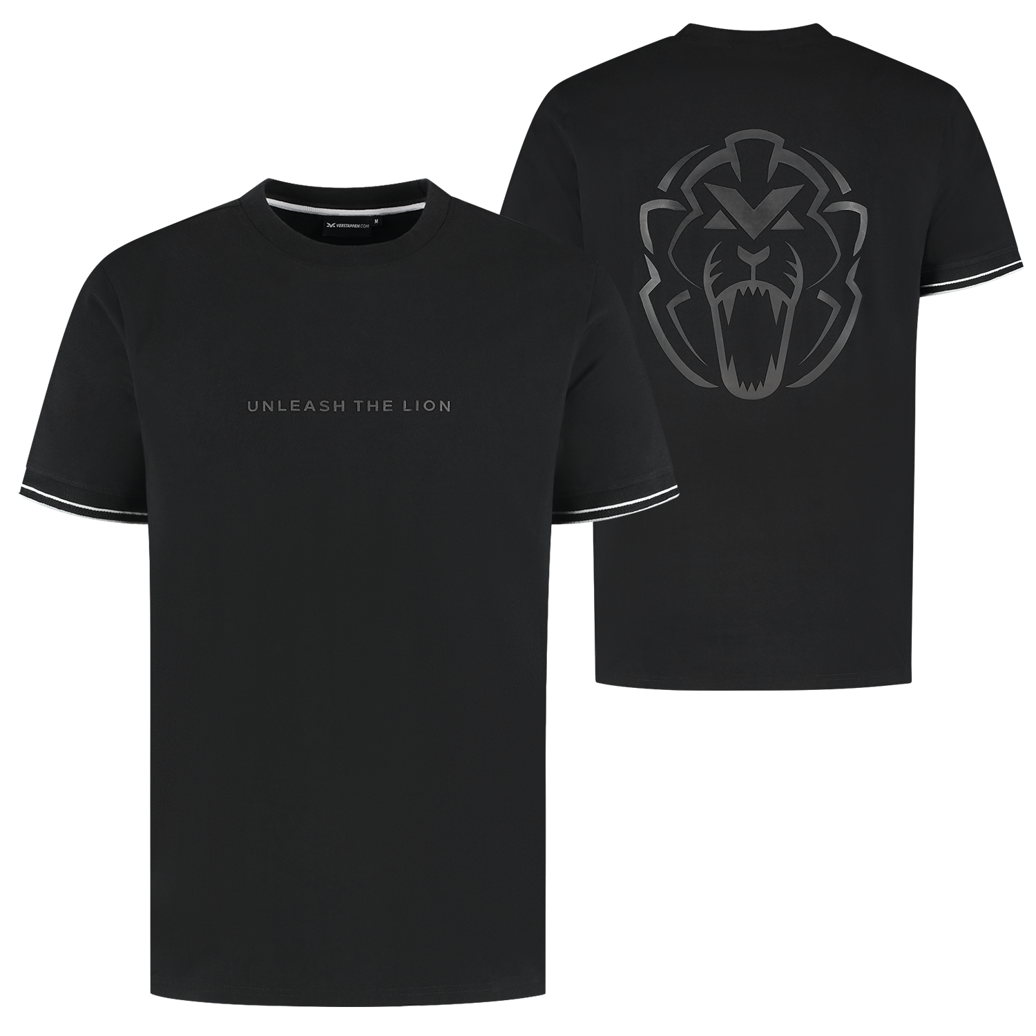T-shirt – Zwart – Unleash The Lion – L – Max Verstappen