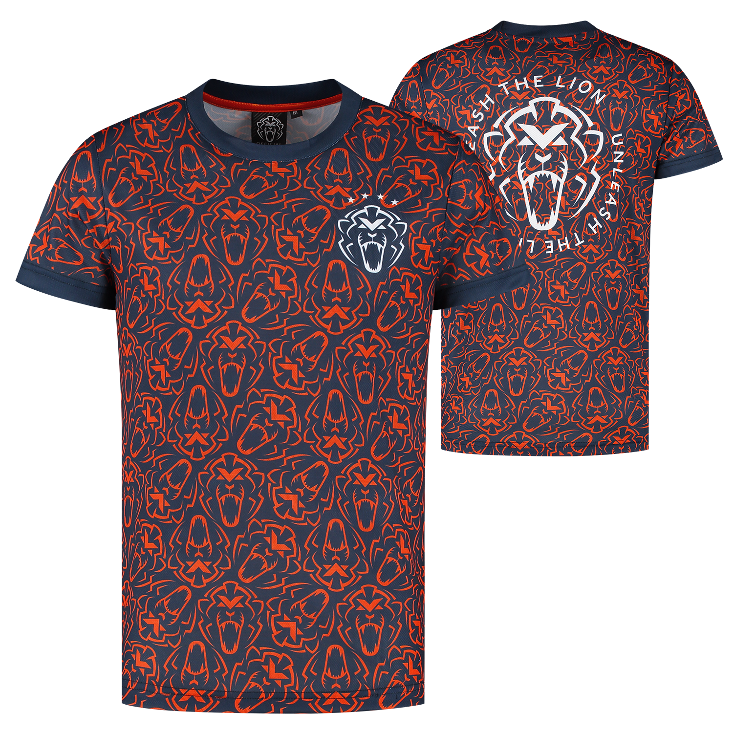 Orange Lion Sportshirt – Navy – Unleash The Lion – M – Max Verstappen