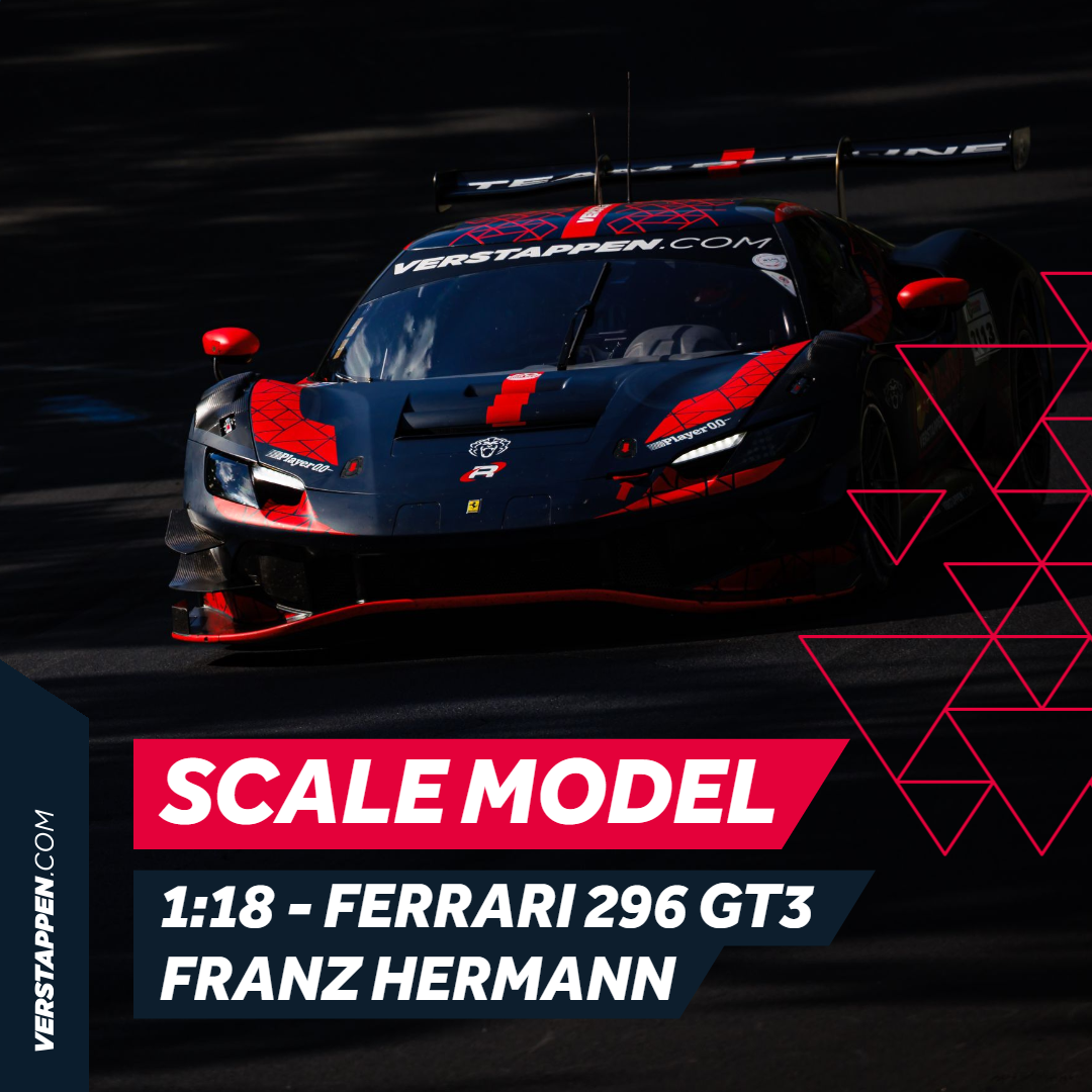 1:18 Ferrari 296 GT3 – Franz Hermann – Verstappen.com Racing Test – Schaalmodel – 1:18 – Max Verstappen