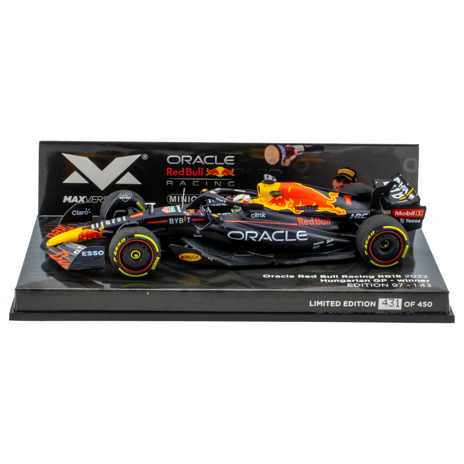 1:43 RB18 GP Hungary 2022 – Winnaar Max Verstappen – Schaalmodel – Red Bull Racing