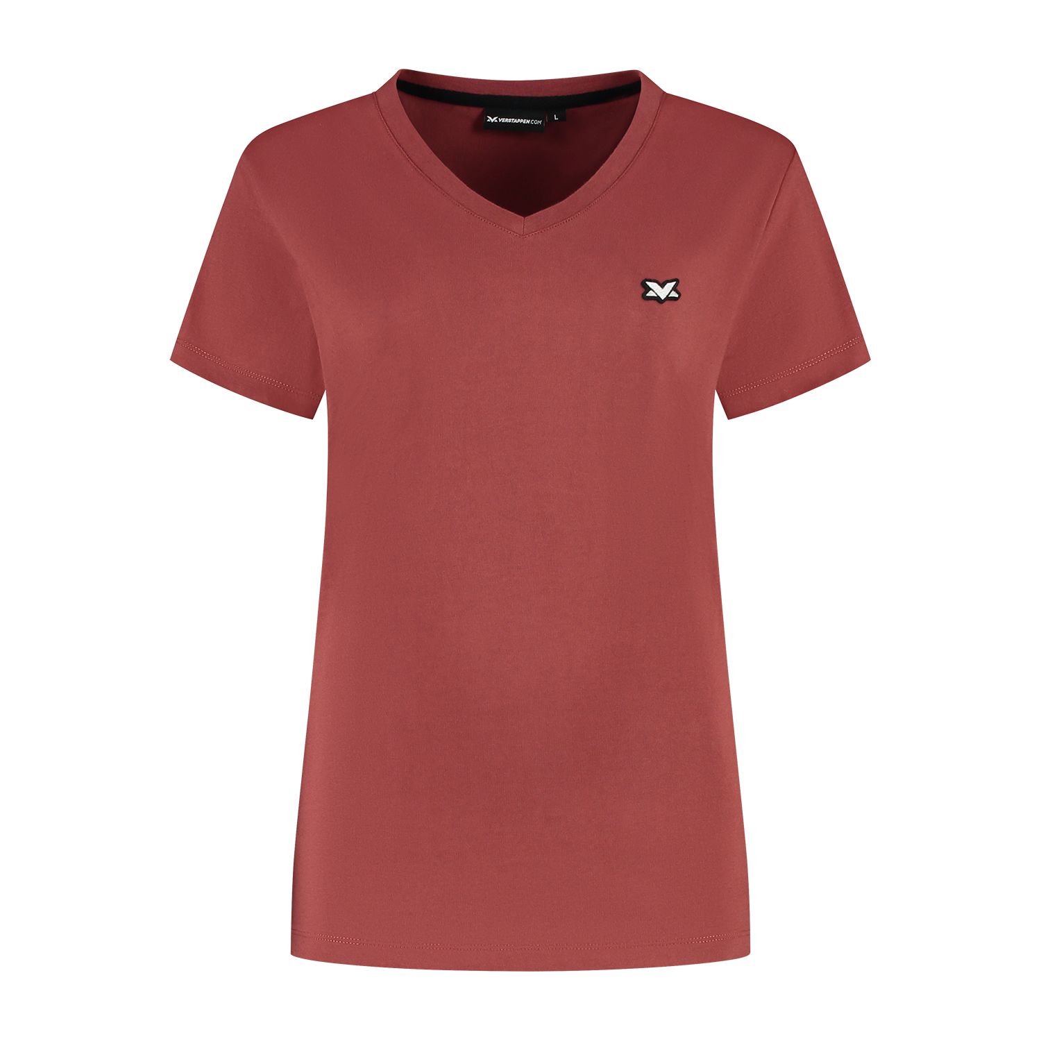 Dames – MV T-shirt – Burgundy – Essentials – Max Verstappen