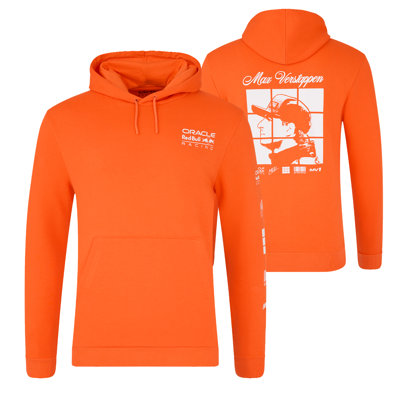 Red Bull Racing Truien – 152-158 – Kids – MV Puzzle Hoodie – Oranje – Max Verstappen