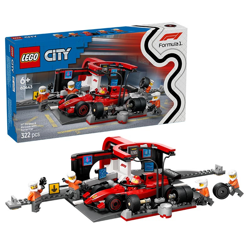 LEGO City – F1 Pit Stop & Pit Crew with Ferrari Car 60443