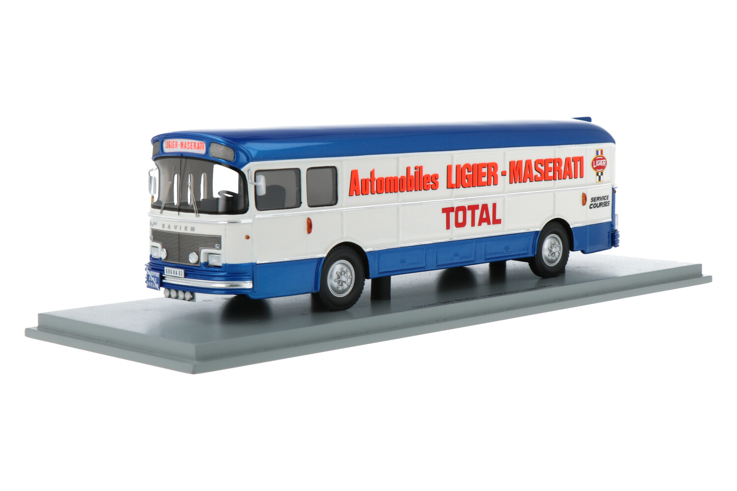 Saviem S45 “”Brutus”” Racetransporter Formule 1  – Modelauto schaal 1:43