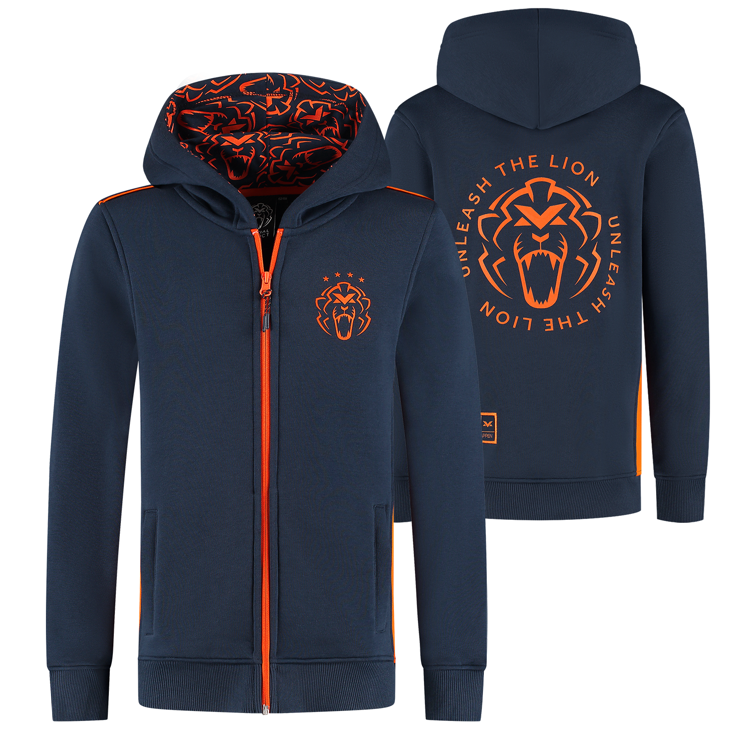 Kids – Zip-Hoodie – Navy – Unleash The Lion – 110-116 – Max Verstappen