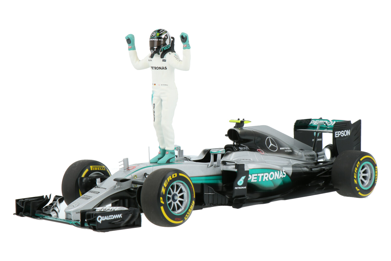 Mercedes-AMG F1 Wo7 Hybrid – Modelauto schaal 1:18