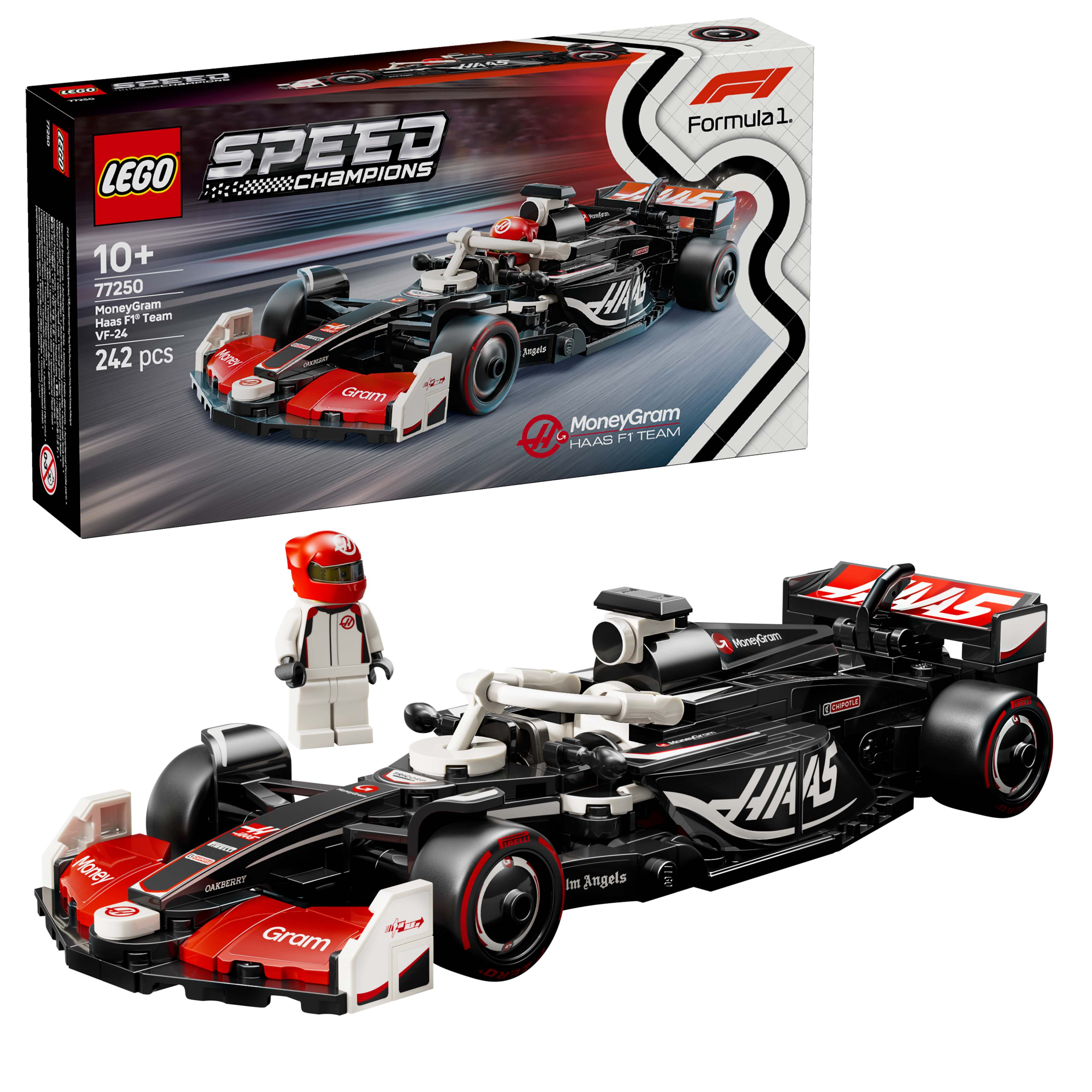 LEGO Speed Champions – MoneyGram Haas F1® Team VF-24 Race Car 77250